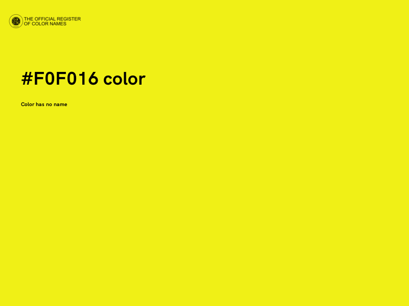 #F0F016 color image