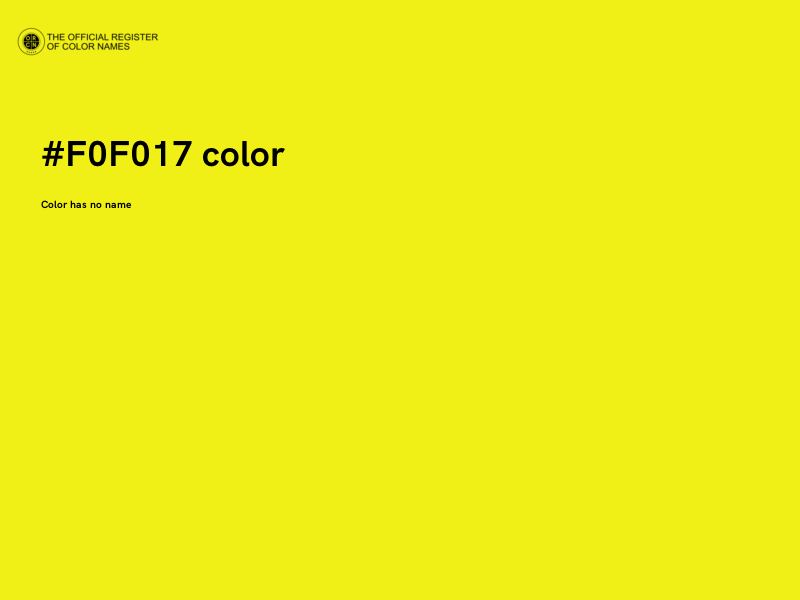 #F0F017 color image
