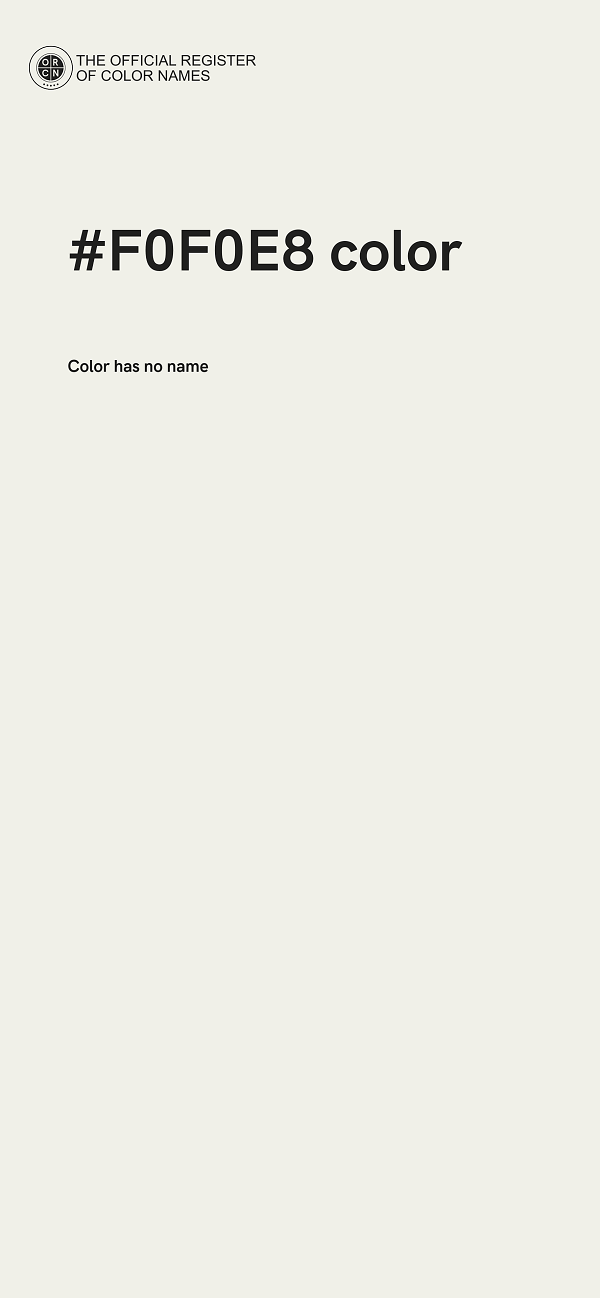 #F0F0E8 color image