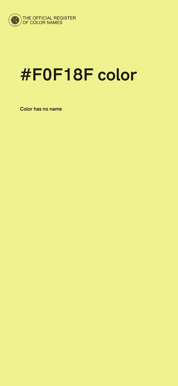 #F0F18F color image