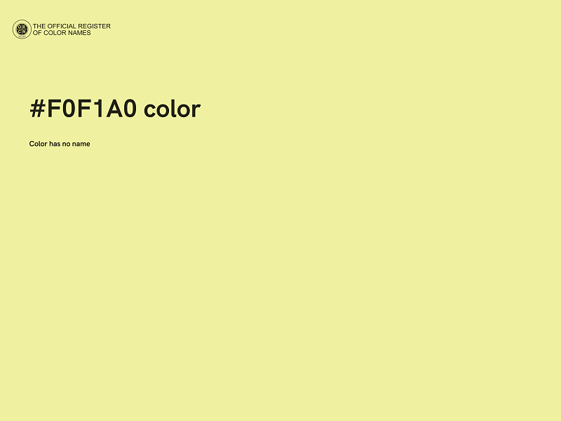 #F0F1A0 color image