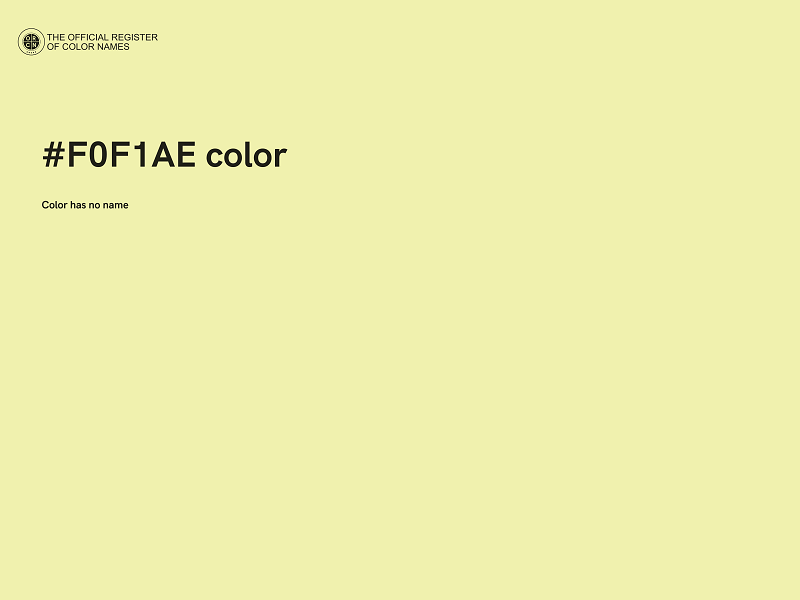 #F0F1AE color image