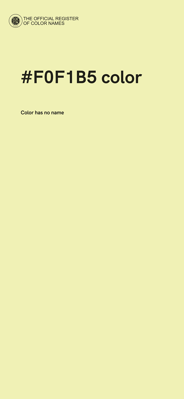 #F0F1B5 color image