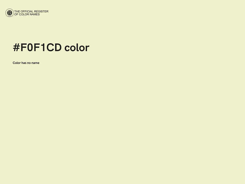 #F0F1CD color image