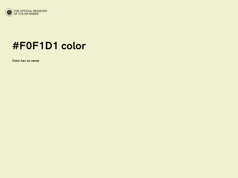 #F0F1D1 color image
