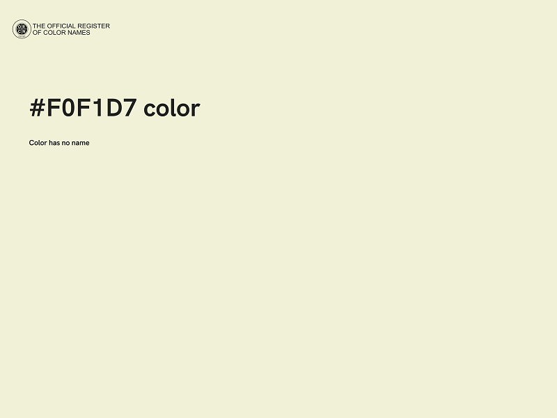 #F0F1D7 color image