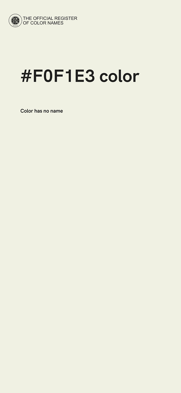 #F0F1E3 color image