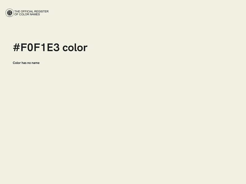 #F0F1E3 color image