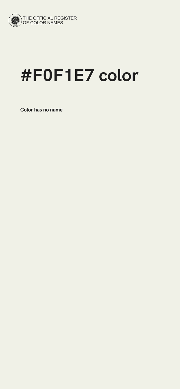 #F0F1E7 color image
