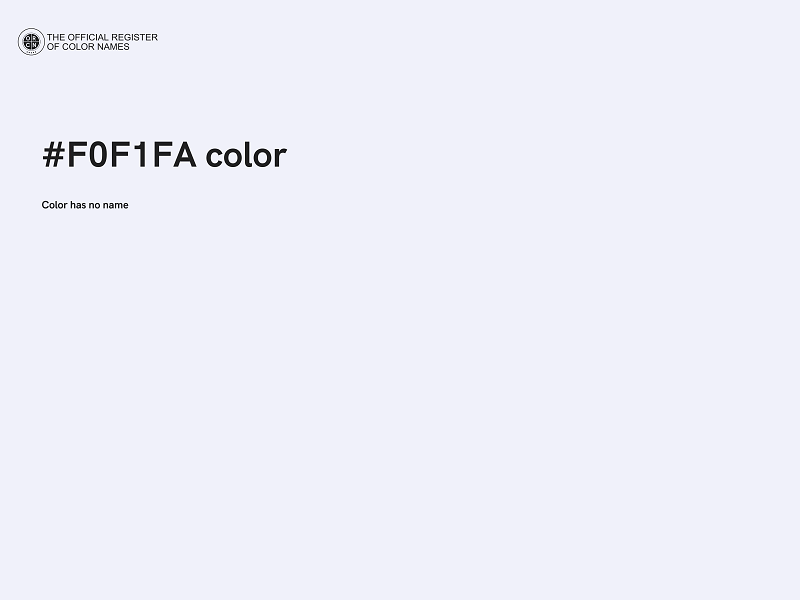 #F0F1FA color image