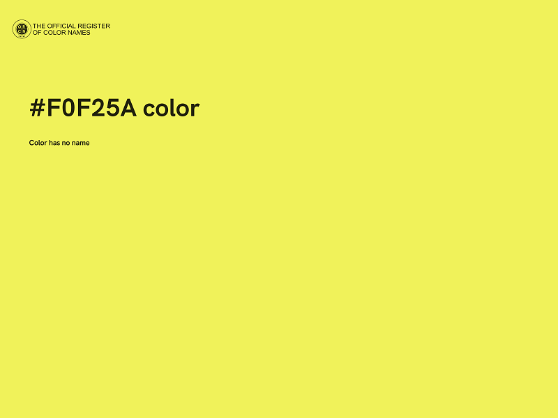 #F0F25A color image