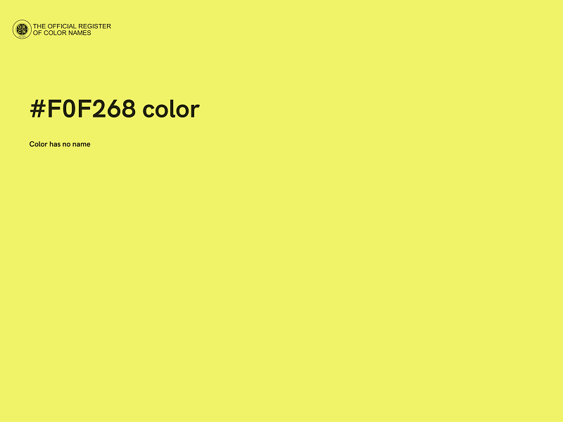 #F0F268 color image