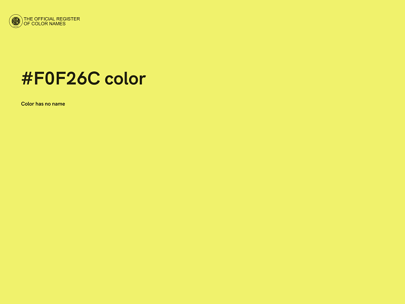 #F0F26C color image