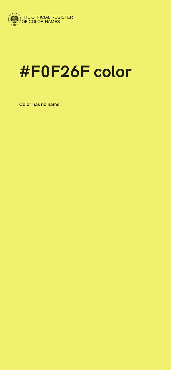 #F0F26F color image