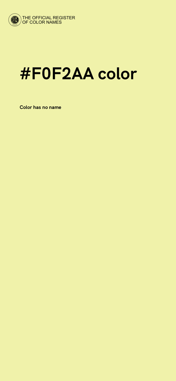 #F0F2AA color image