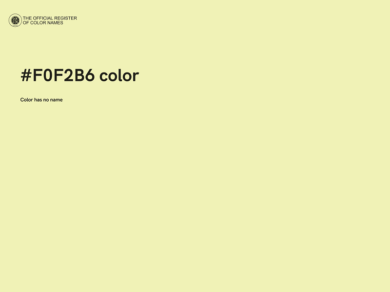 #F0F2B6 color image