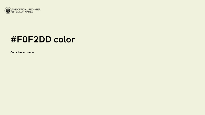 #F0F2DD color image