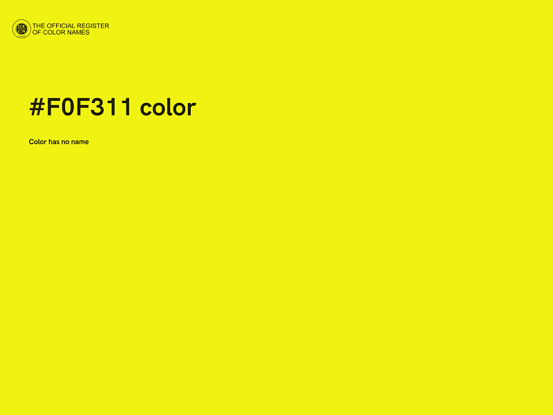 #F0F311 color image