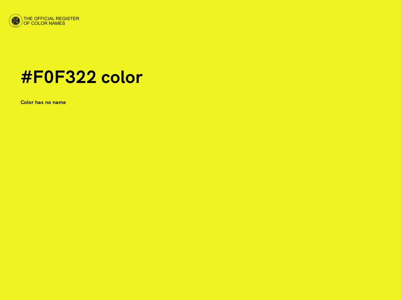 #F0F322 color image