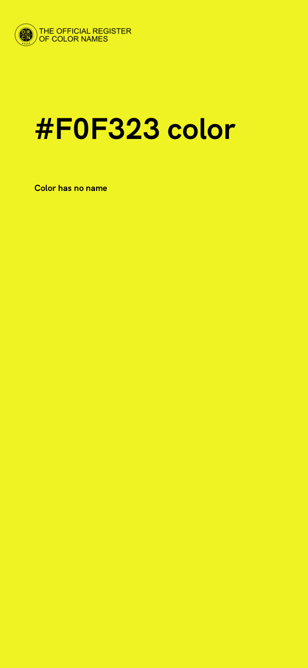 #F0F323 color image