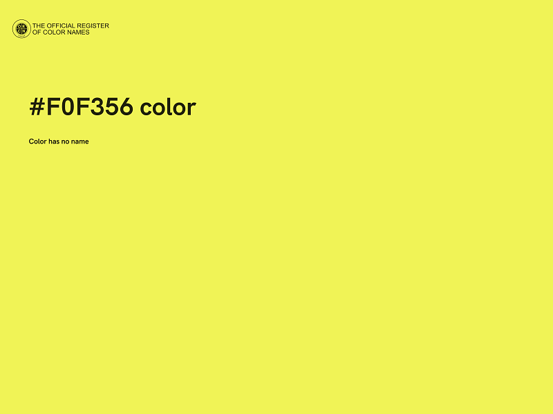 #F0F356 color image