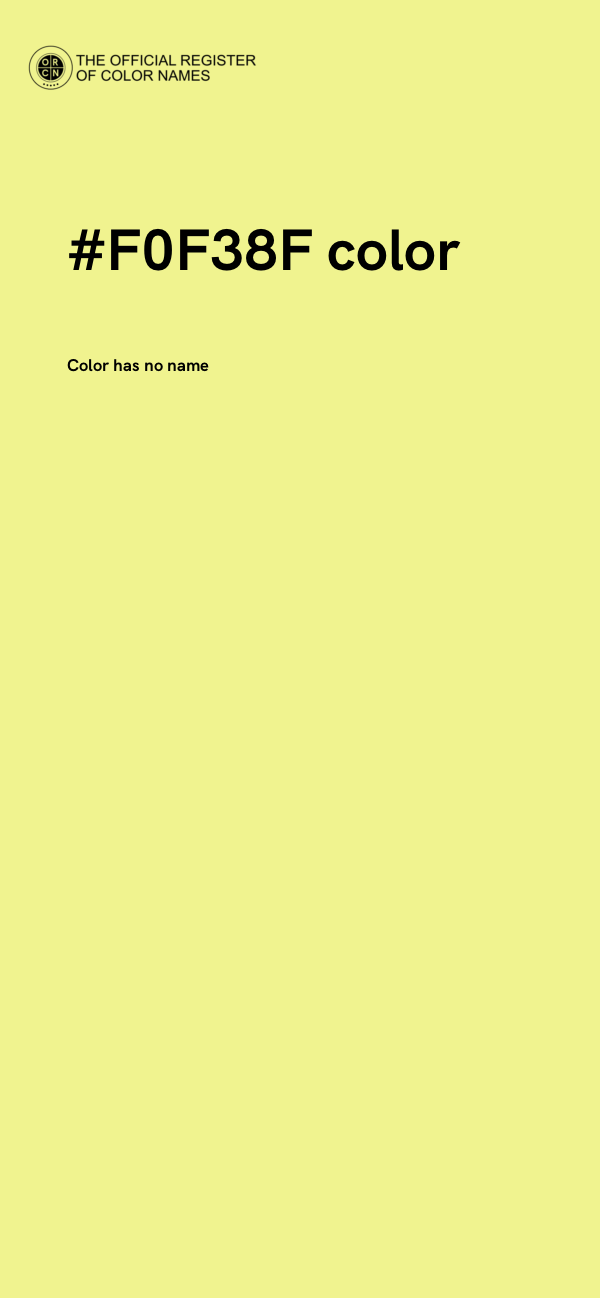 #F0F38F color image