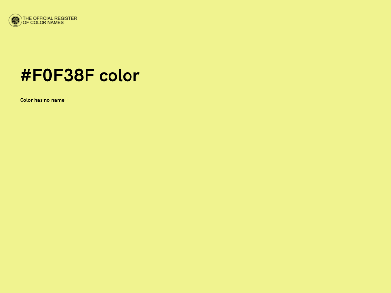 #F0F38F color image