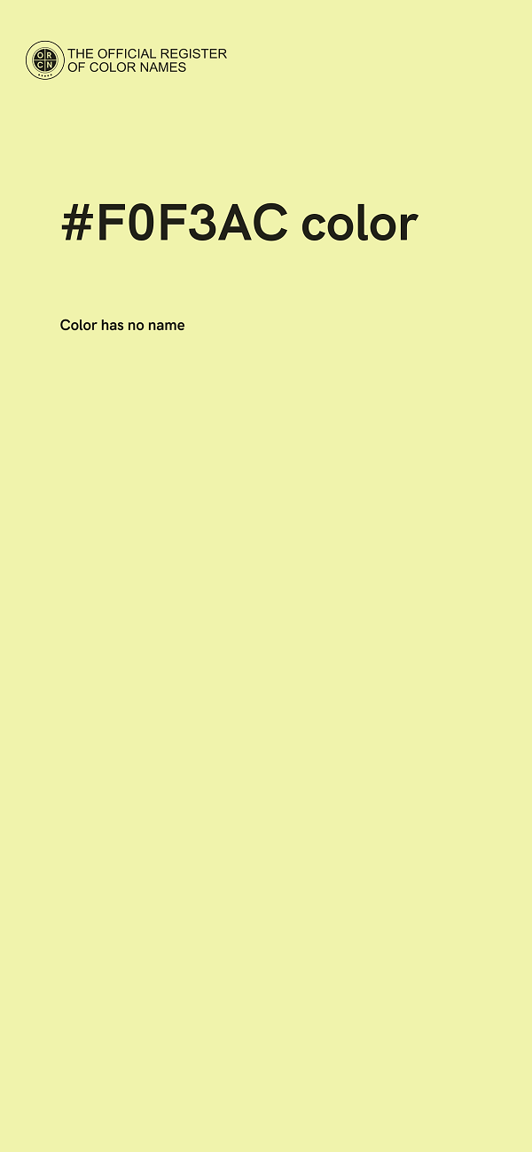 #F0F3AC color image