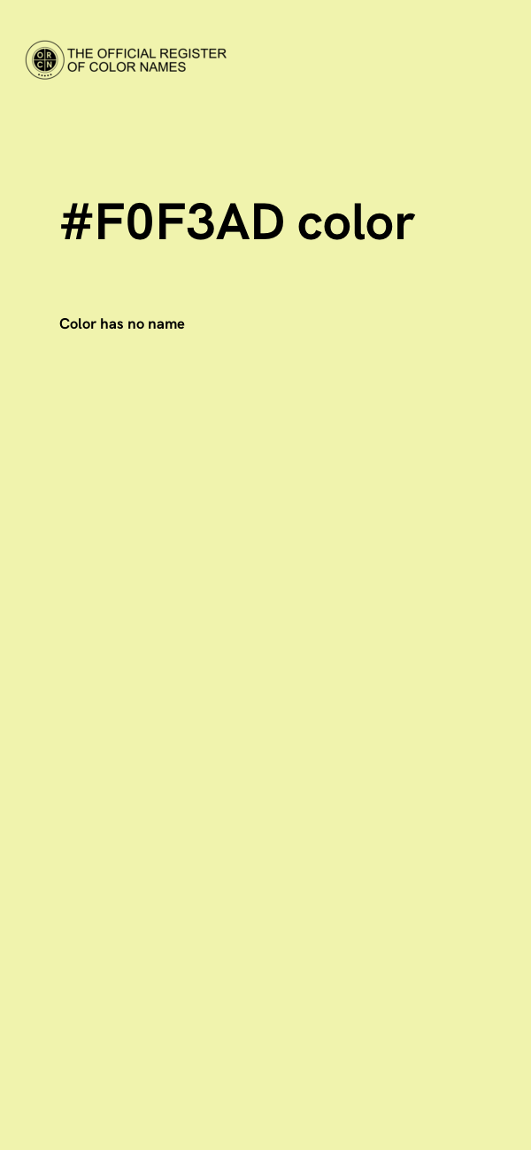 #F0F3AD color image