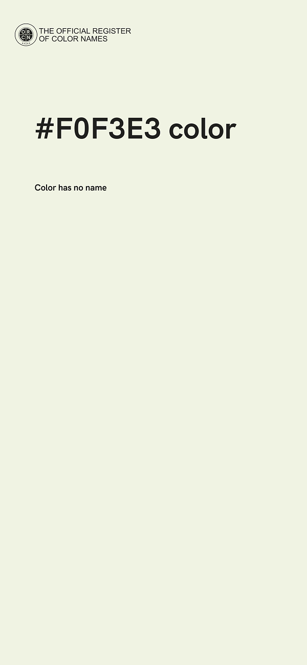 #F0F3E3 color image
