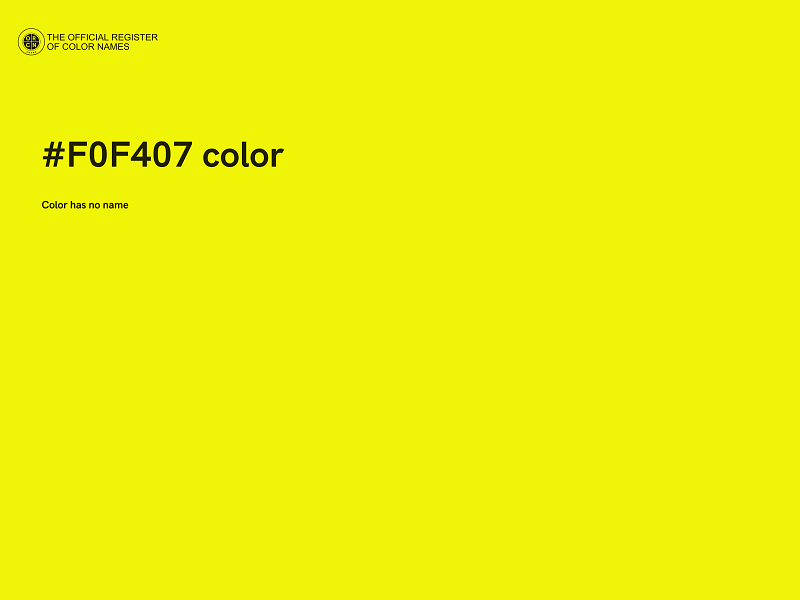 #F0F407 color image