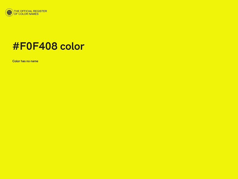 #F0F408 color image