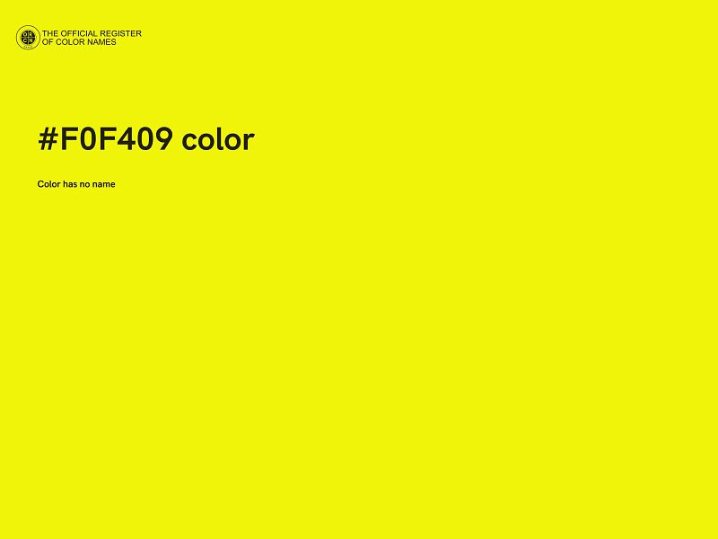 #F0F409 color image