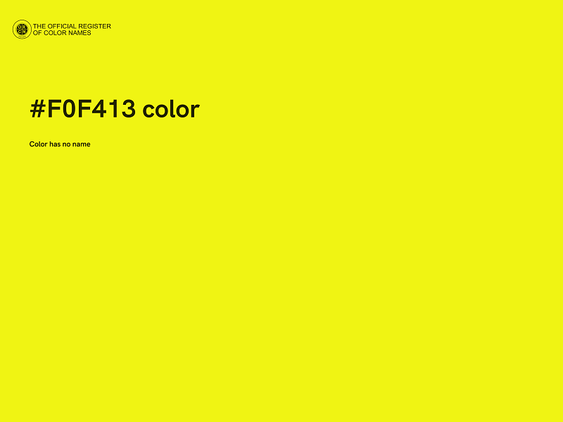 #F0F413 color image