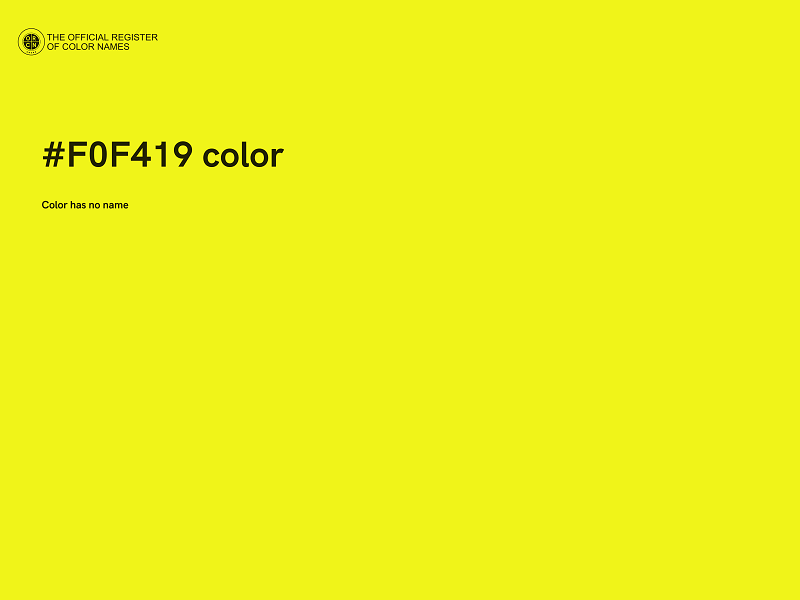 #F0F419 color image