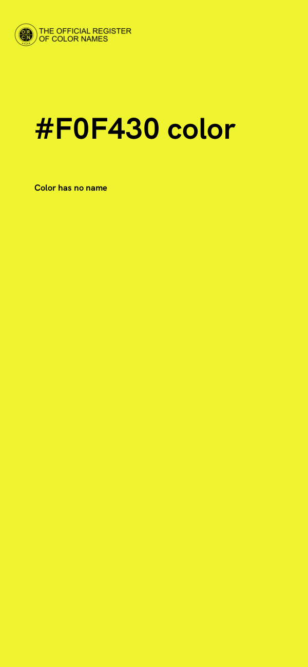 #F0F430 color image