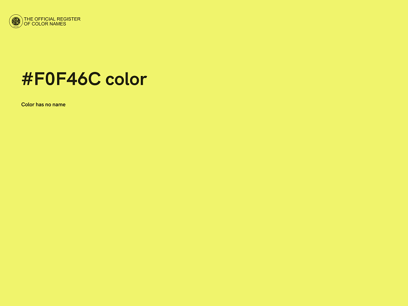 #F0F46C color image