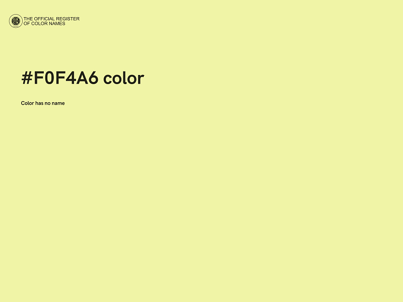 #F0F4A6 color image