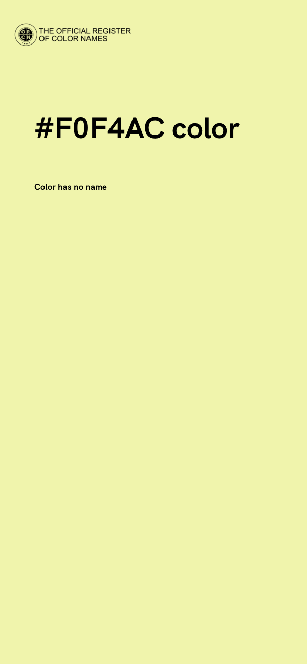 #F0F4AC color image