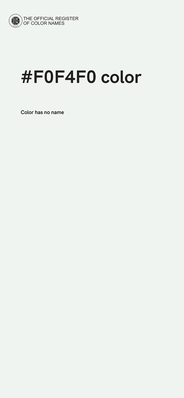 #F0F4F0 color image