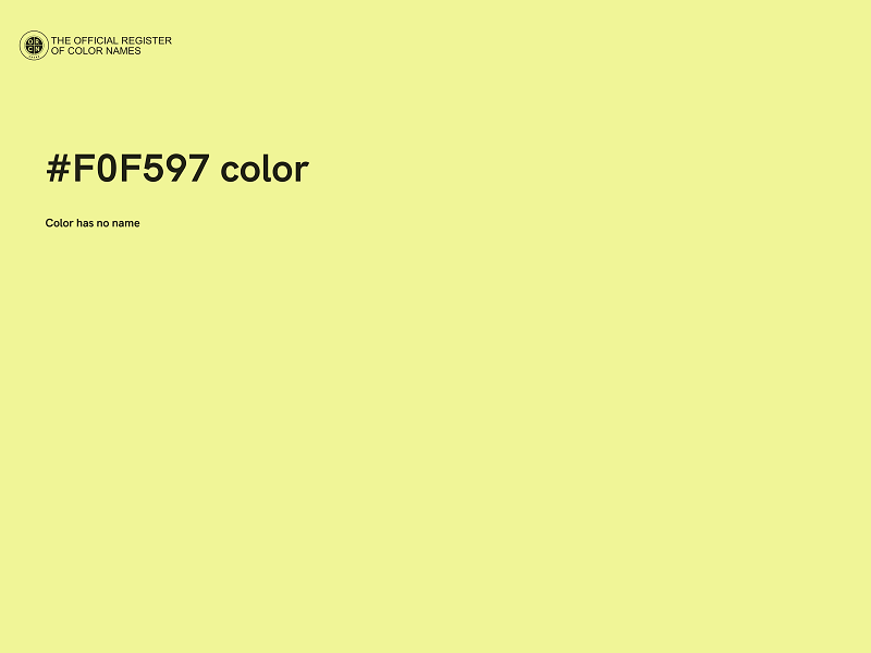 #F0F597 color image