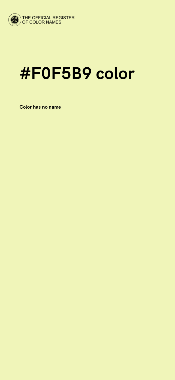 #F0F5B9 color image