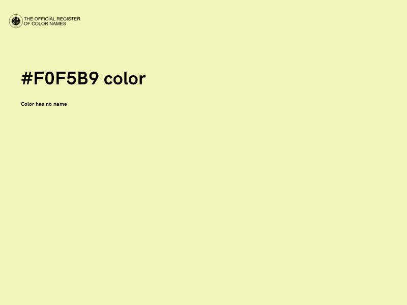 #F0F5B9 color image