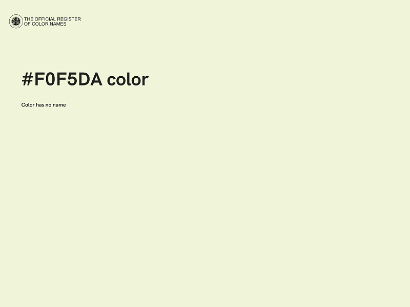 #F0F5DA color image