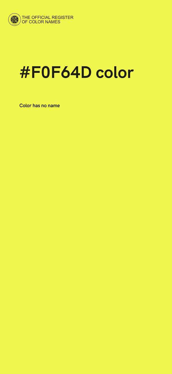 #F0F64D color image