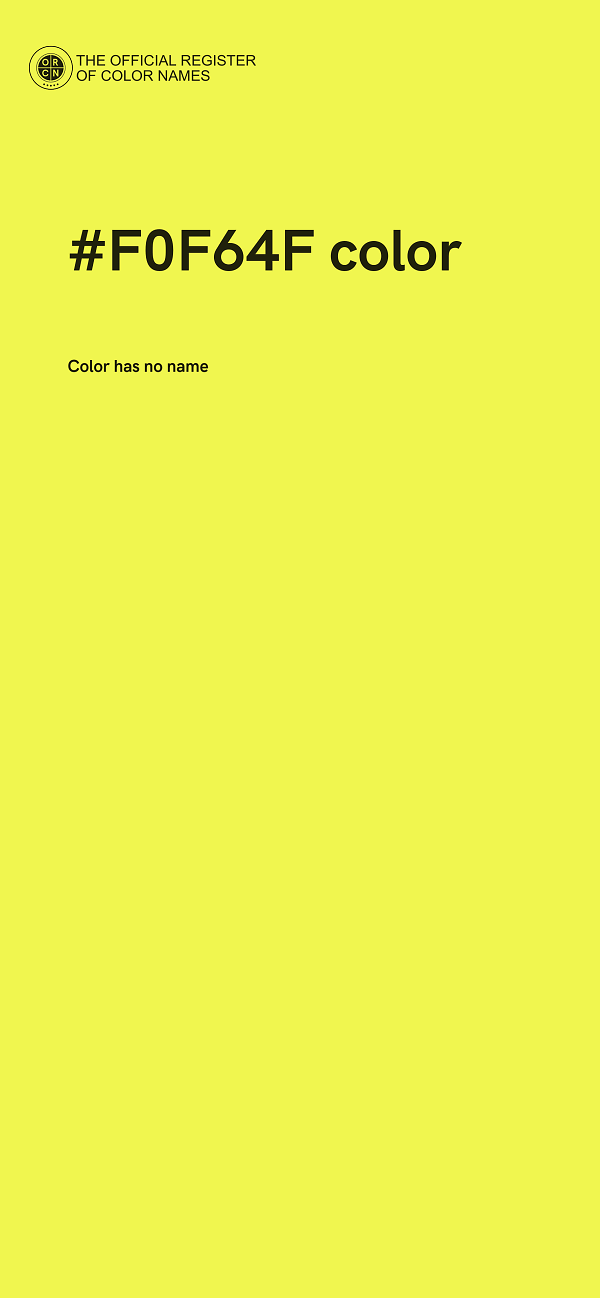 #F0F64F color image