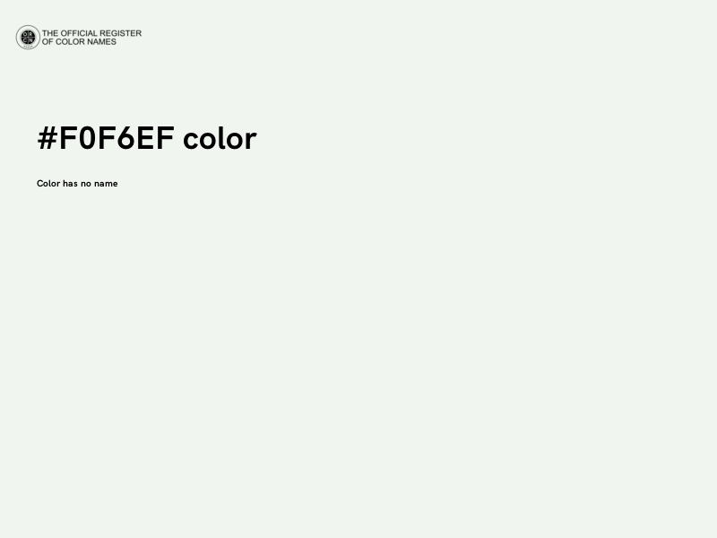 #F0F6EF color image