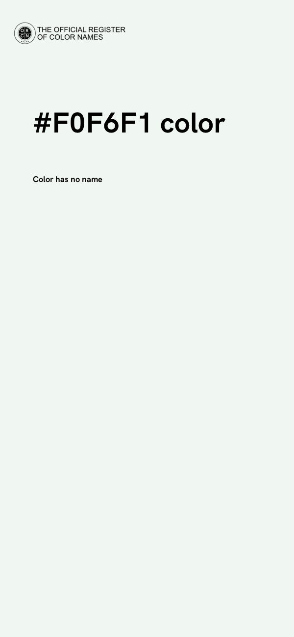 #F0F6F1 color image