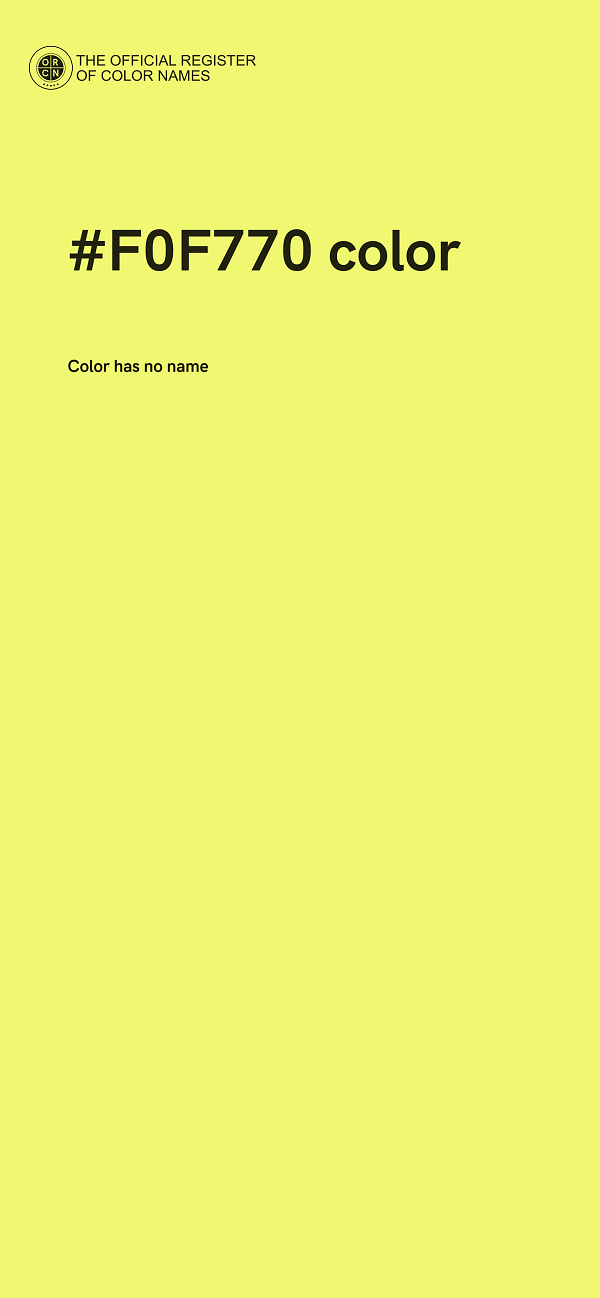 #F0F770 color image