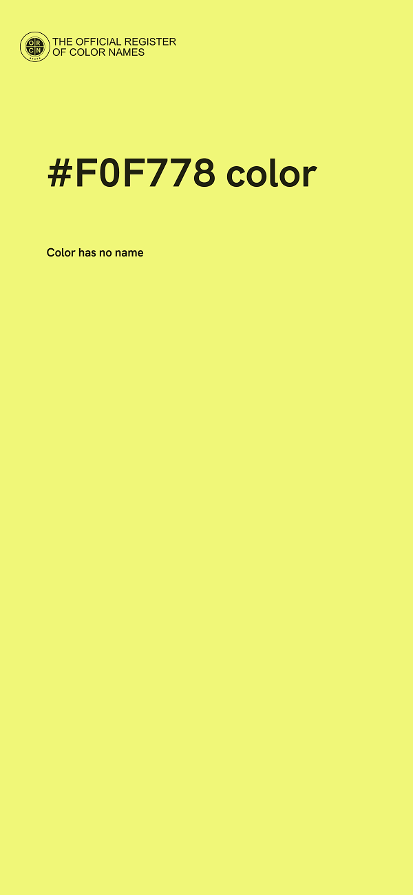 #F0F778 color image